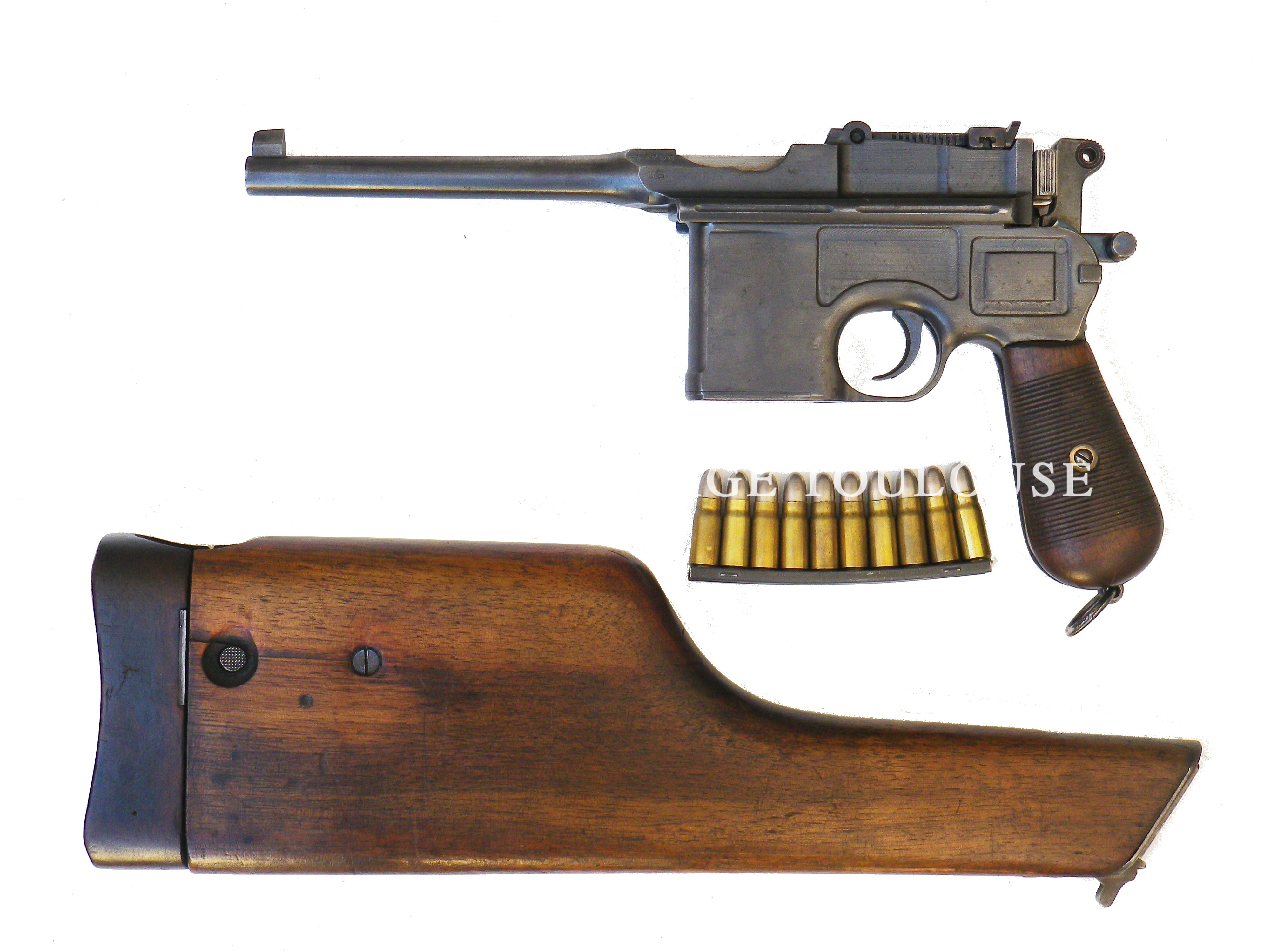 pistolet Mauser C96 calibre 7,63 type 1912 wartime